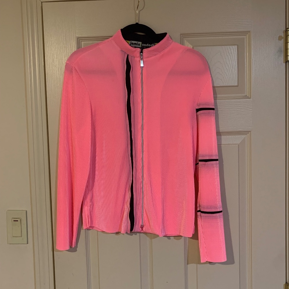Jamie Sadock Pink/Black Golf Jacket sz M